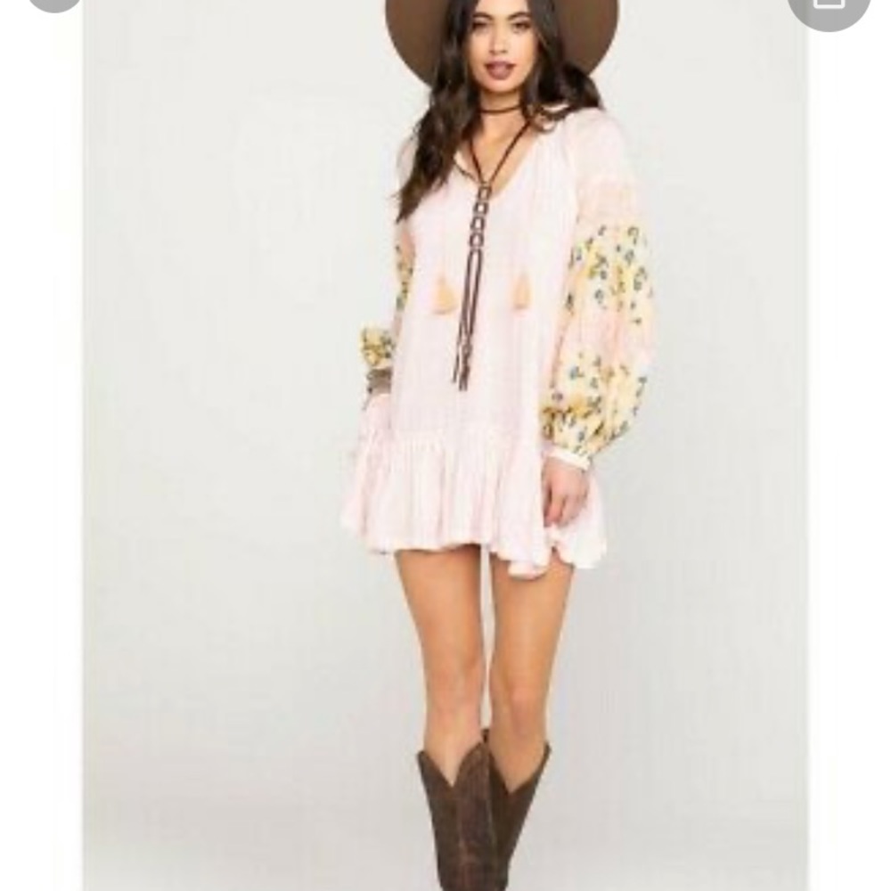 NWT Free People Mix It Up Tunic in Floral Mist